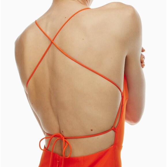 *NWT* Babaton | Success Matte Satin Midi Dress - Sz 6 / Hot Cheeky Red - Picture 3 of 12